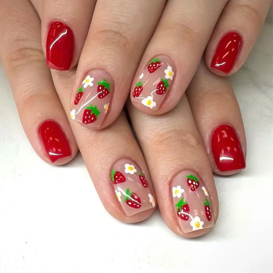 Fleurs Printanières - Faux Ongles Brillants