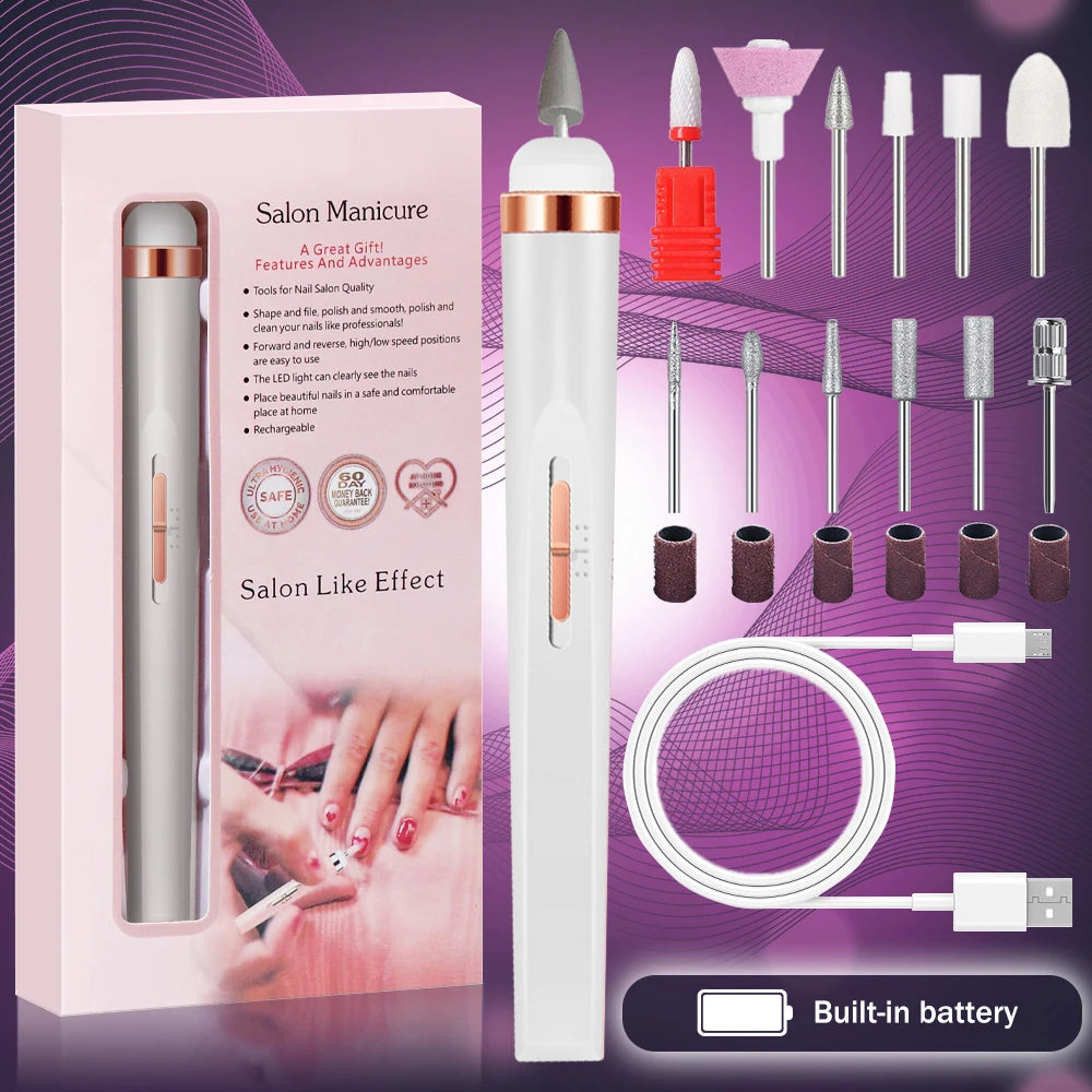 YIKOOLIN 5-in-1 USB Nail Drill & Manicure Kit