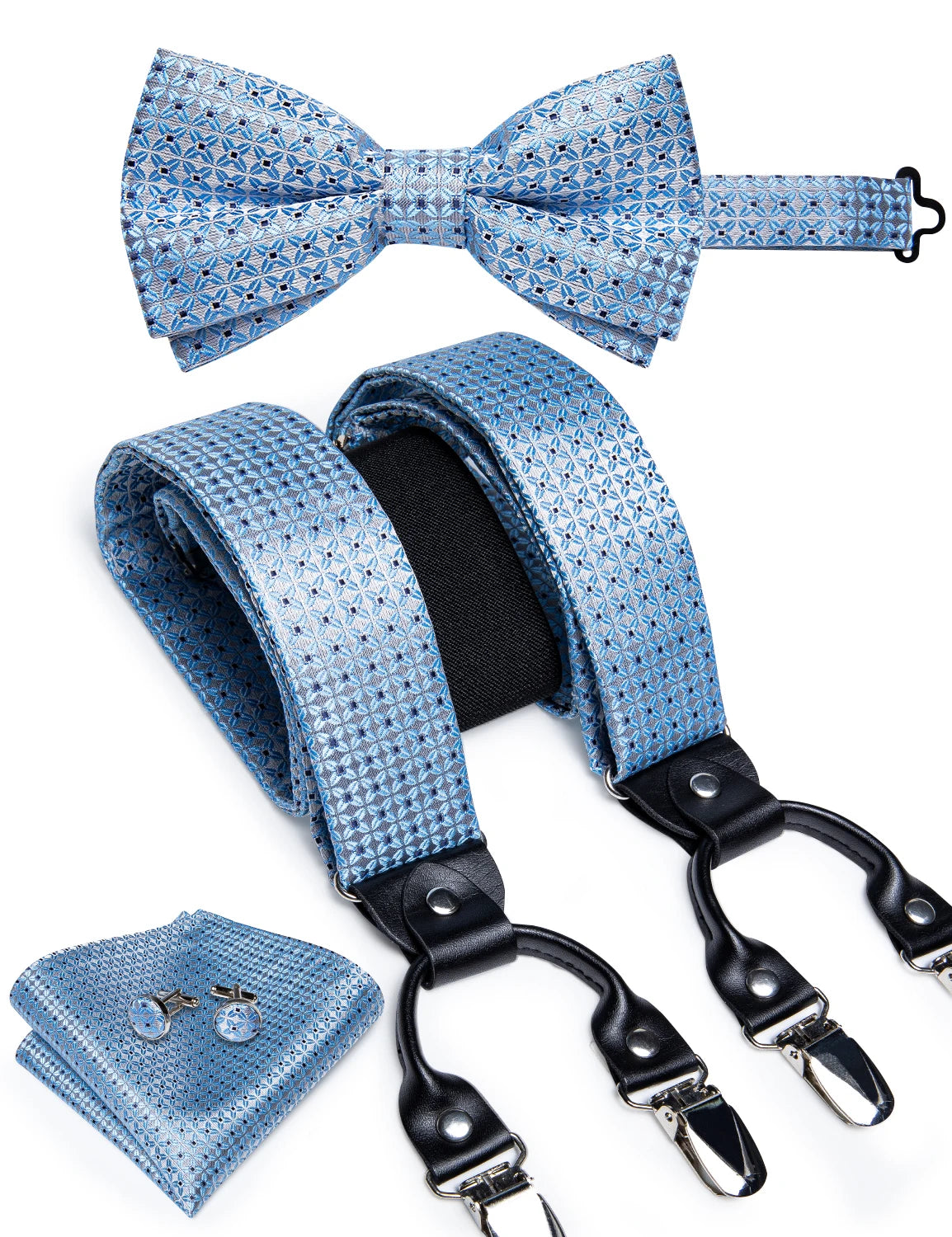 Silk Suspenders & Bow Tie Set for Men