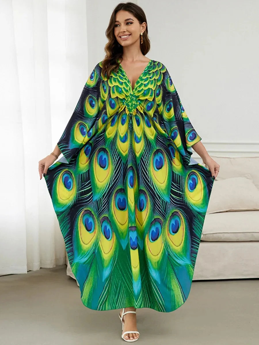 Chic Beach Robe & Kids Bikini Set - Sun Protection