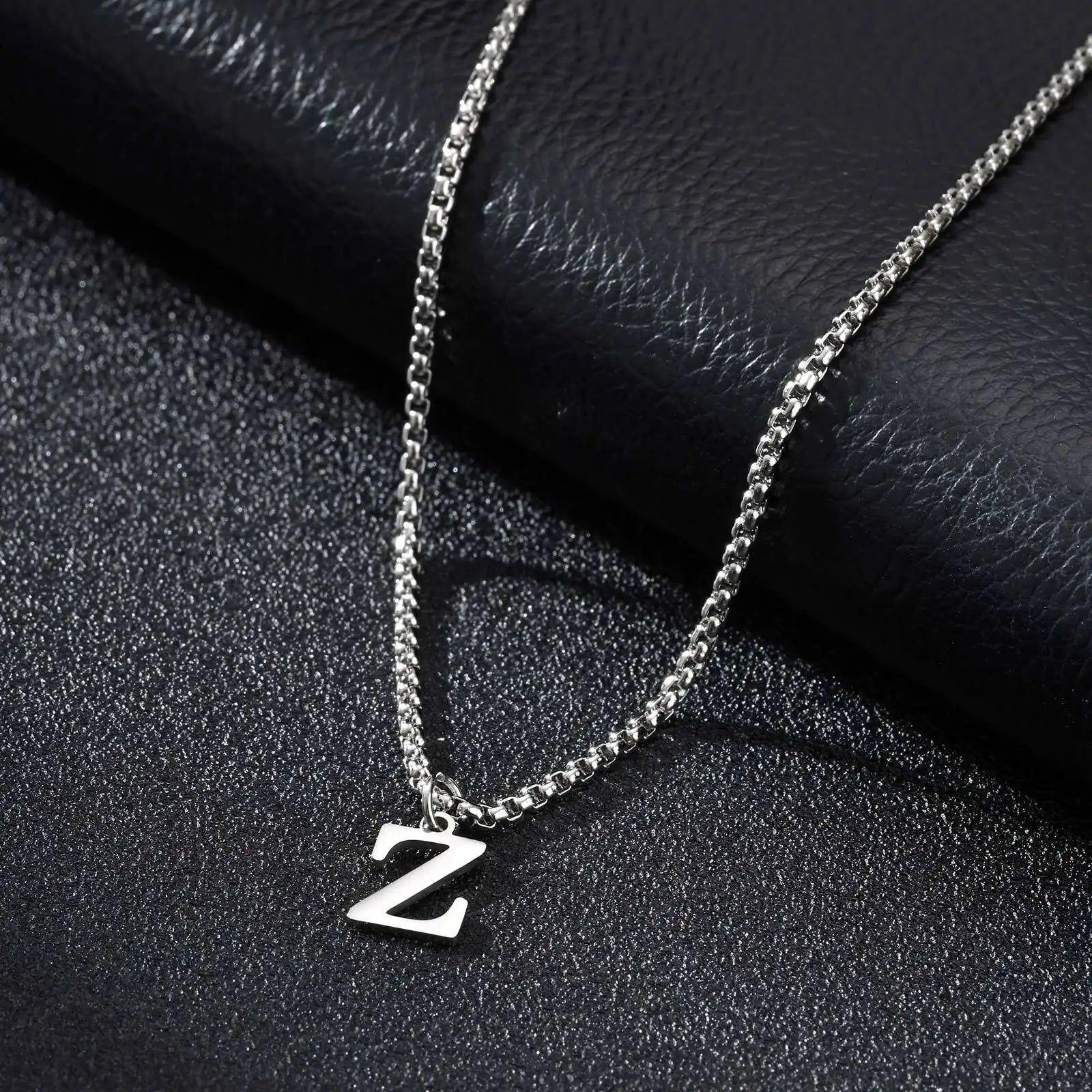 Collier Initiales Vnox en Acier Inoxydable
