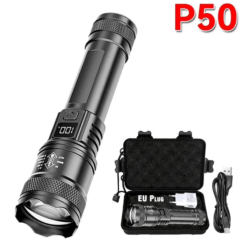 Lampe Torche LED Ultra Puissante Rechargeable Zoom