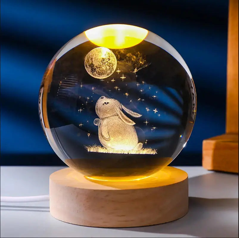 3D Crystal Planet Night Light - Creative Gift