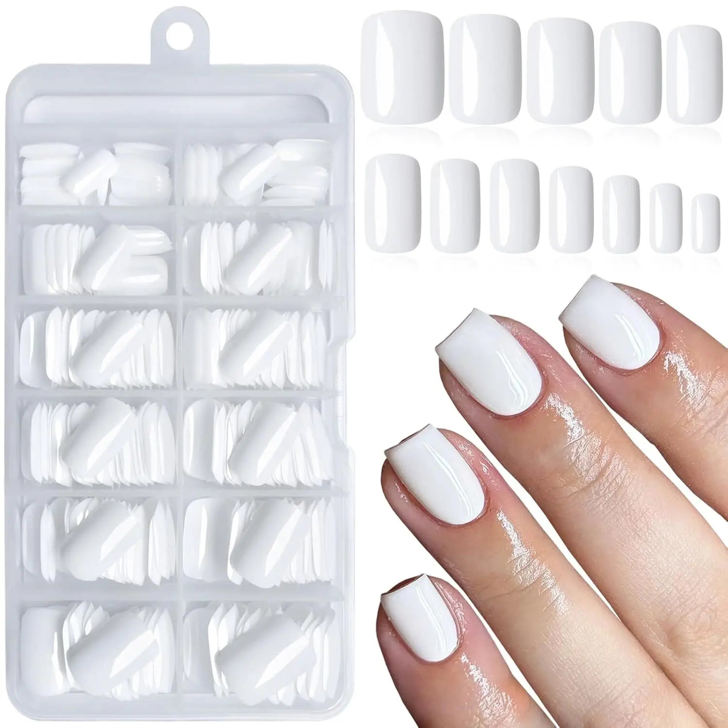 Amande Chic - Faux Ongles Blancs 120 pcs