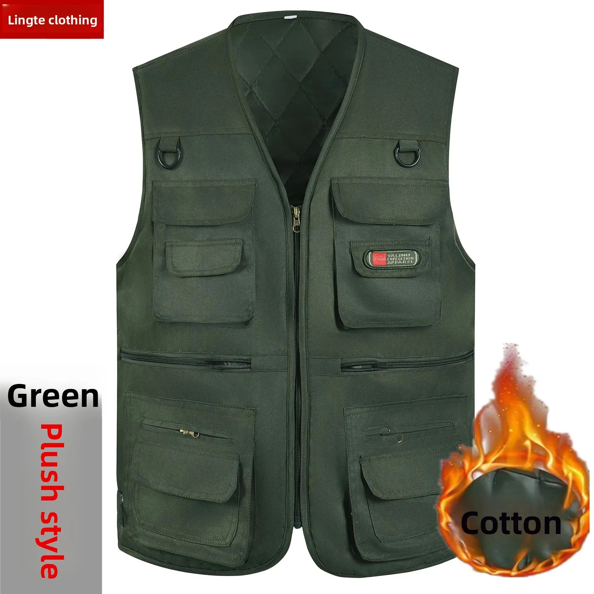 Gilet Pêche Confort Multi-Poches pour Hommes Âgés