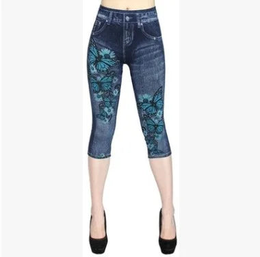 Leggings Floral Élastiques Femme - Style Sportif