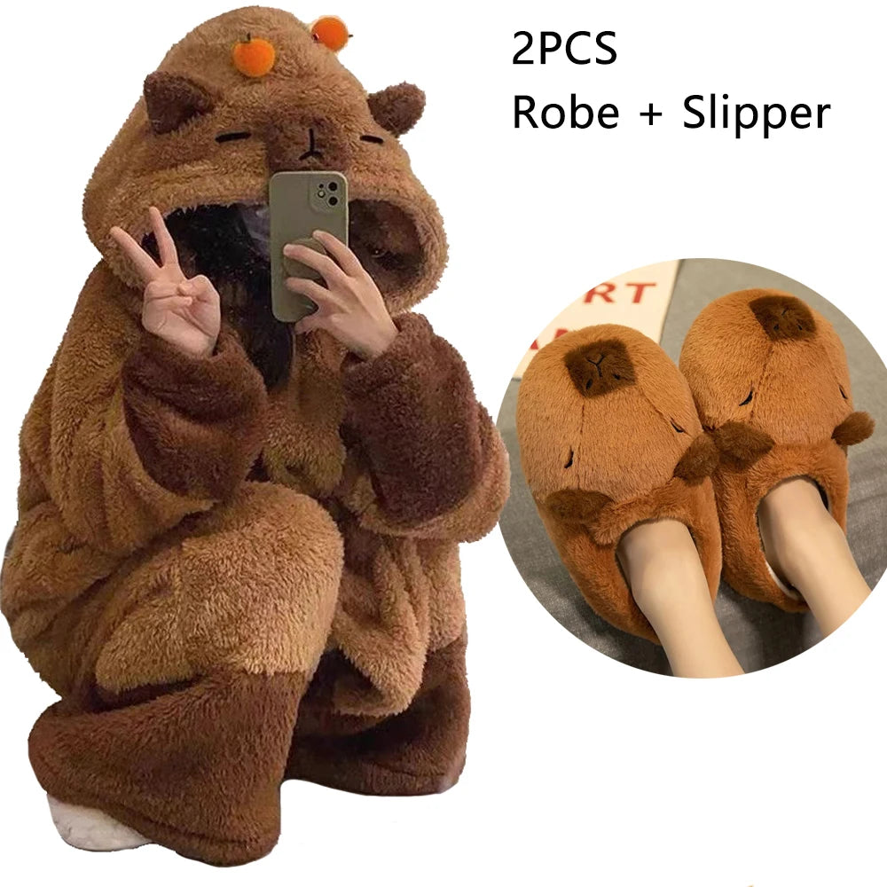 Kigurumi Capybara Hiver Cosplay Mignon