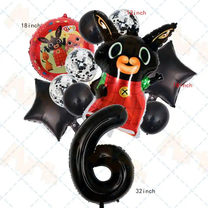 Fête Lapin Rouge et Noir