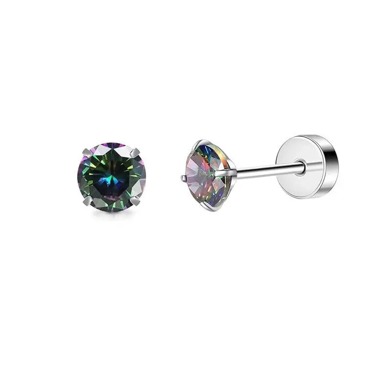 Boucles d'oreilles Lune Cœur en Acier Inoxydable