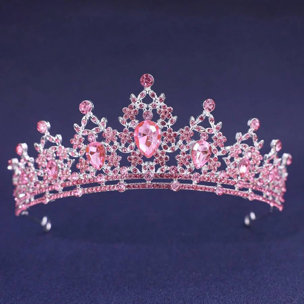 Couronne Élégante en Cristal pour Mariage et Fêtes