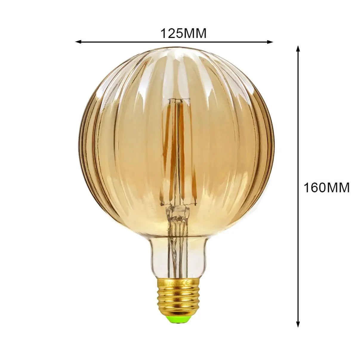 Edison Glow: Retro Spiral LED Bulb, Amber 220V E27
