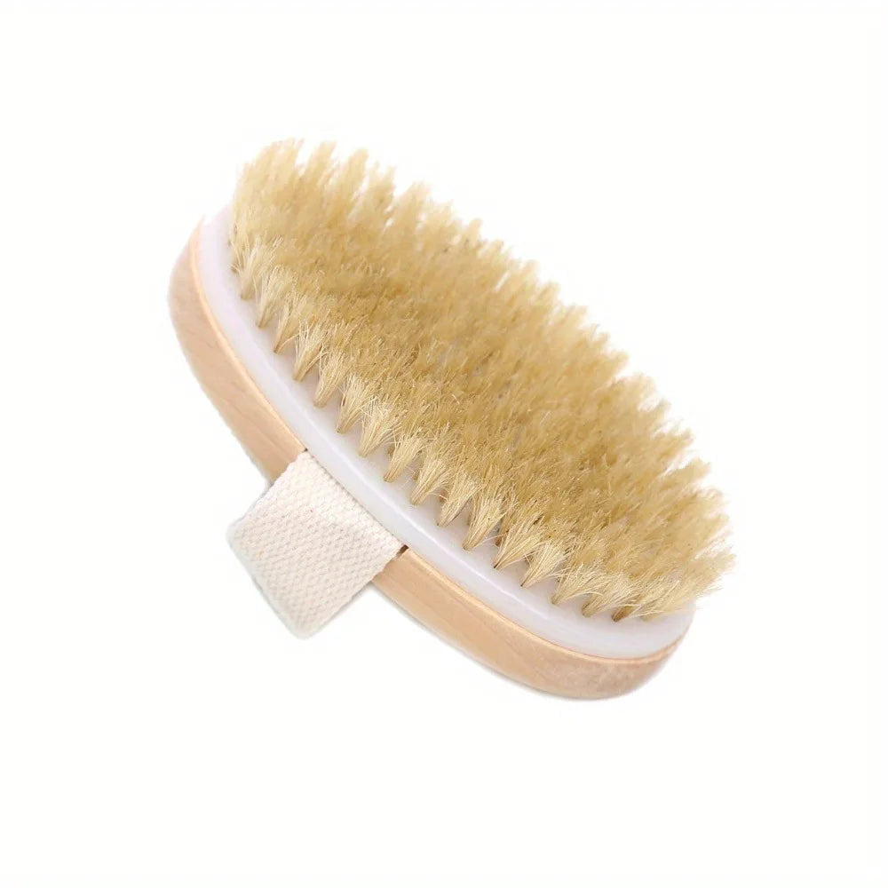 Brosse de bain douce en poils naturels pour le corps