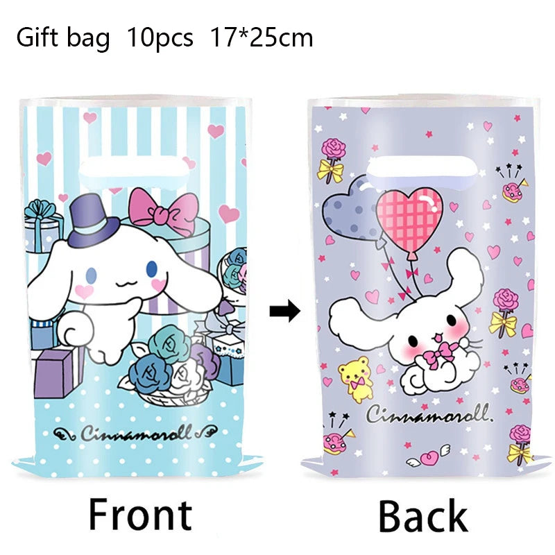 Sacs Cadeaux Miniso Kuromi & Hello Kitty Fête 25cm