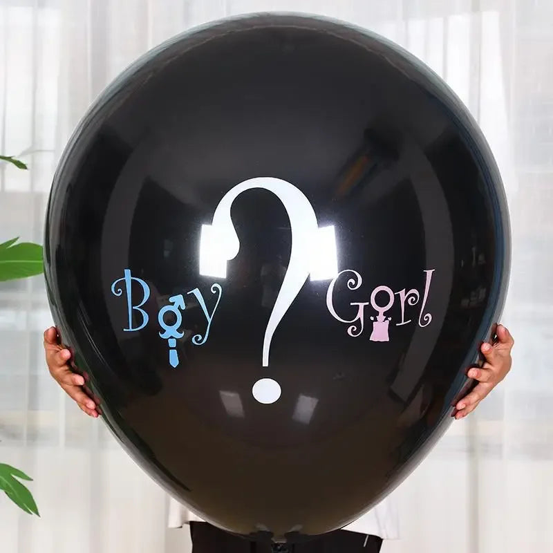 36-Inch Black Gender Reveal Balloon for Baby Showers