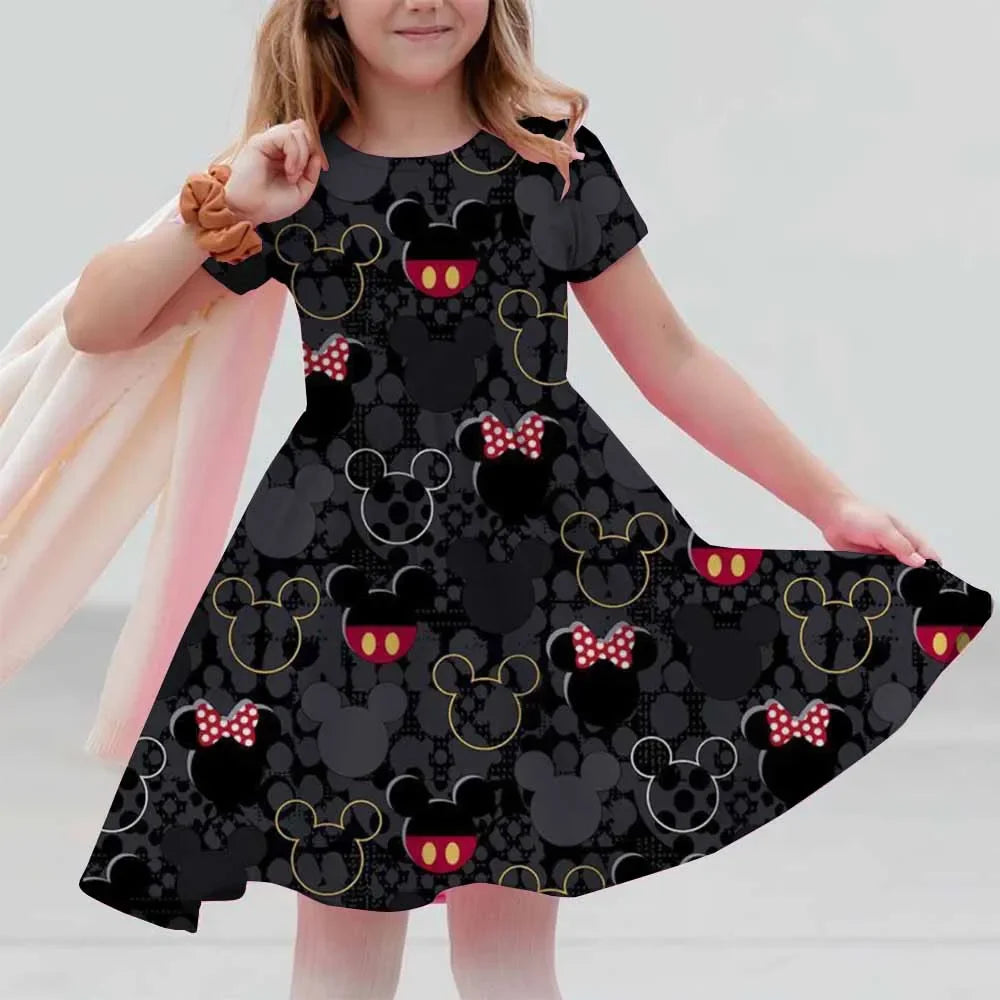 Robe Mini Mickey Princesse Été 2025 pour Filles