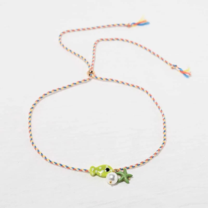 Collier Poisson Bohème en Céramique