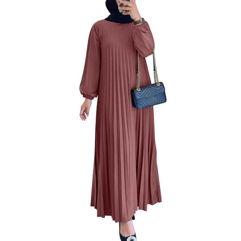 Robe Élégante ZANZEA - Maxi Plissée Femme