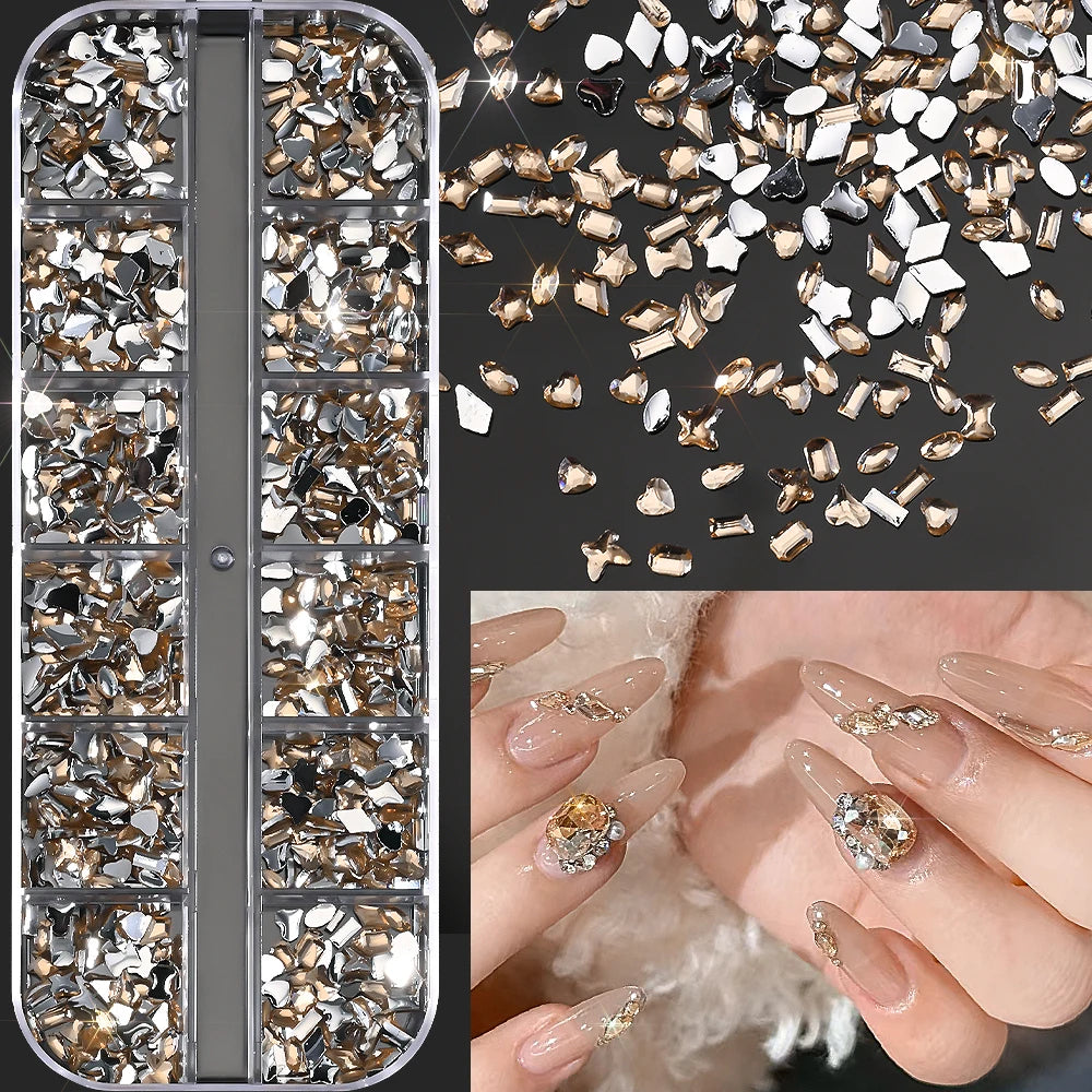 Charms Océan Doré 3D pour Nail Art