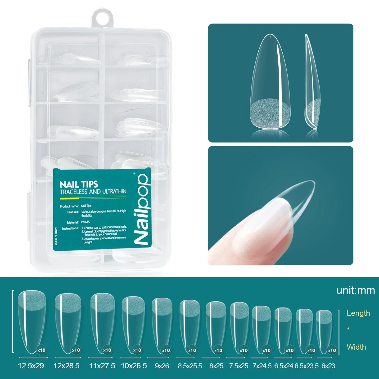 Ongles Bicolores Nailpop - 120 pièces