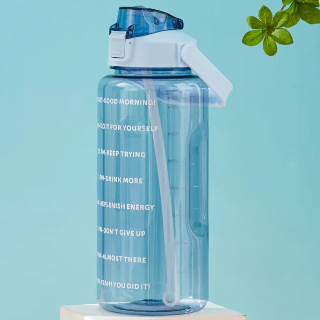 HydraGoal 2L: Portable Water Bottle with Time Markers