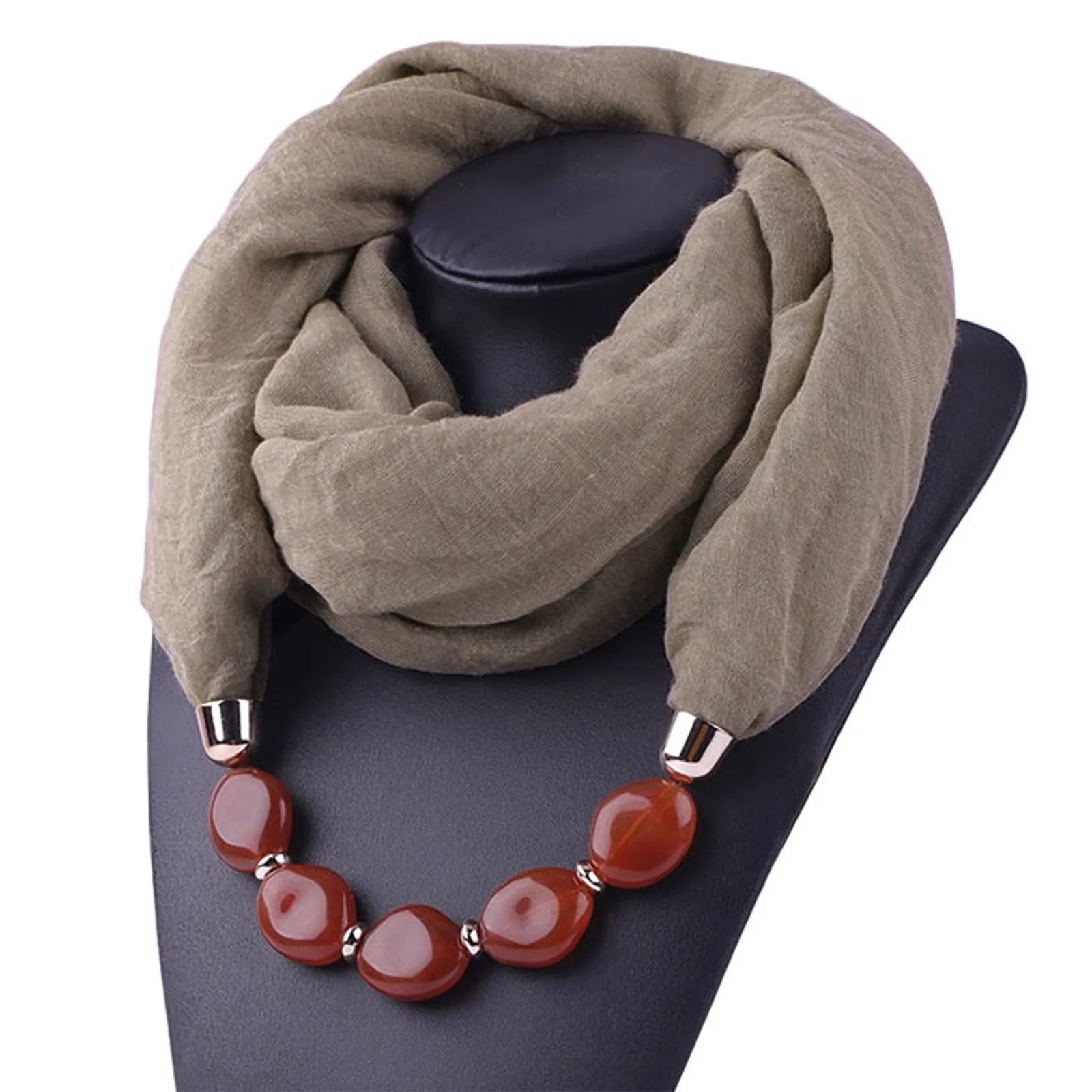 Ethnic Chic Scarf & Pendant Set for Women
