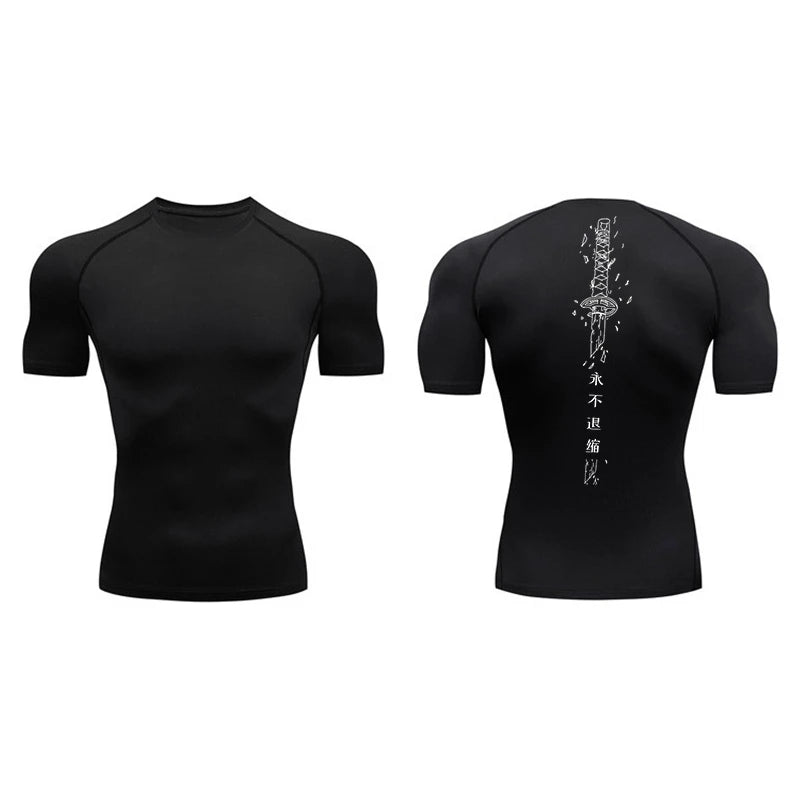 Équilibre T-shirt Compression Homme Été Rapide Séchage