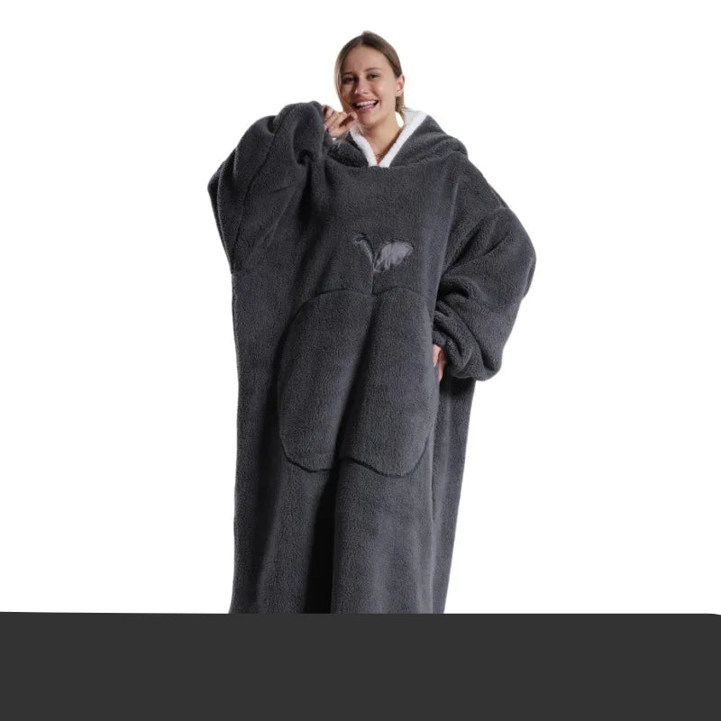 Couverture Hoodie Douillette Épaissie pour Couples