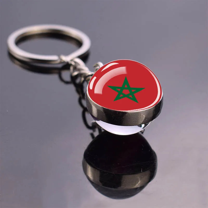 Porte-clés Drapeaux Africains en Verre