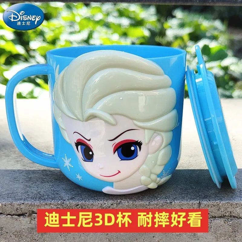 Tasse Mickey Elsa 3D pour enfants avec couvercle