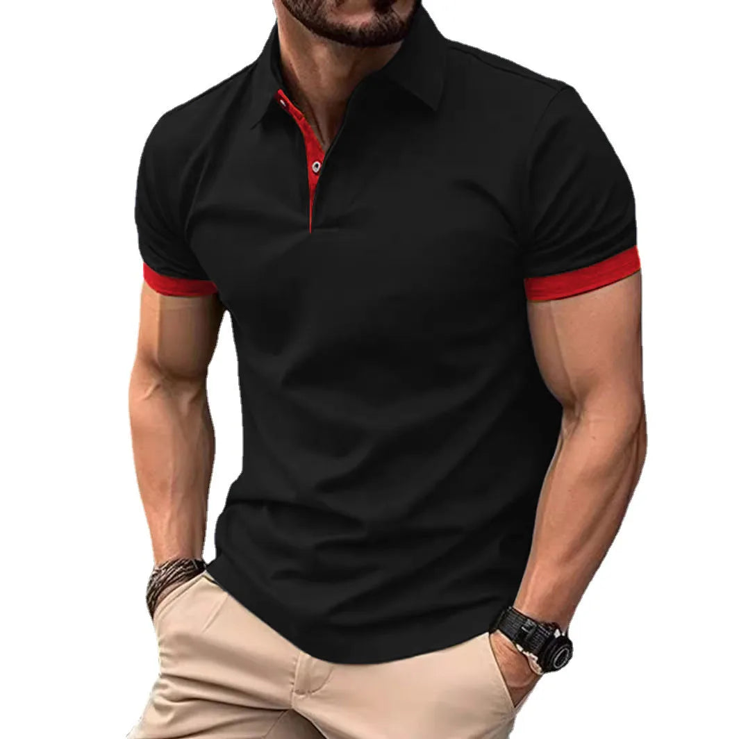 Summer Contrast Polo: Lightweight Men's Streetwear