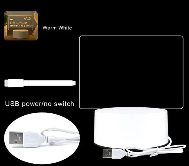 Tableau LED 3D Créatif & Éclairant