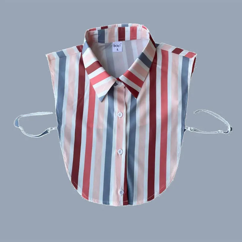 Col Amovible Chic à Carreaux