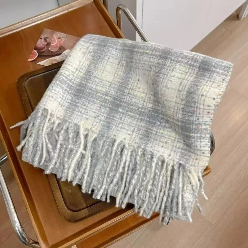 Écharpe Kimono en Cachemire Épais - Élégance et Chaleur