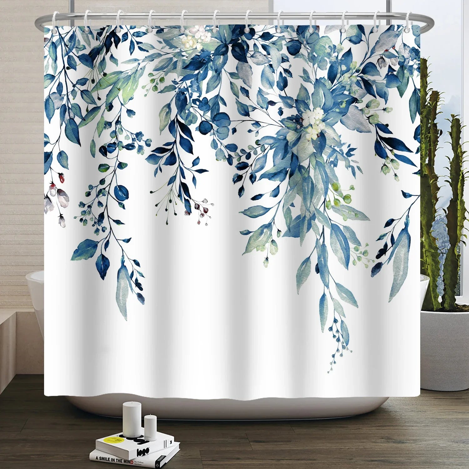 Rideau de Douche Écologique Feuilles Vertes