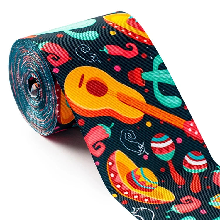 Ribbons Fleurs Mexicaines en Grosgrain - 5 Yards