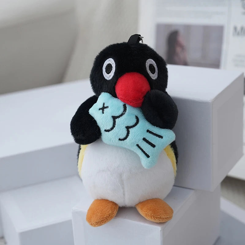Puffy Penguin Charm: Plush Keychain & Bag Accessory