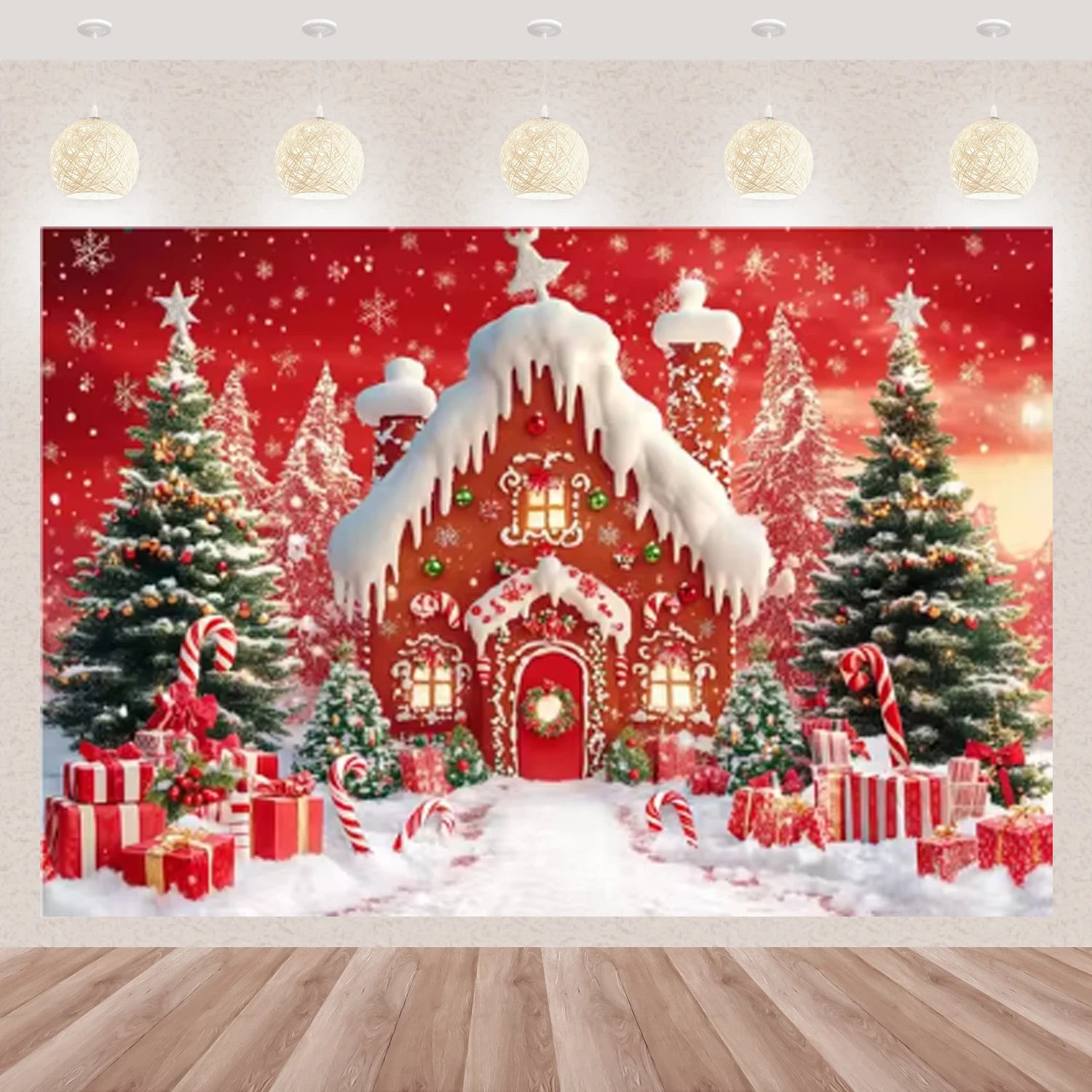 Décor Festif Hiver : Arbre & Fenêtre