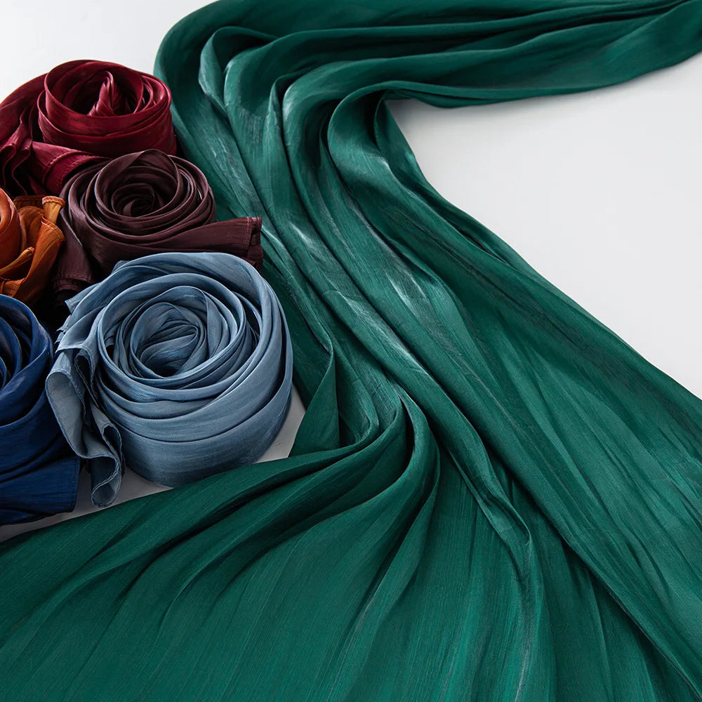 Foulards Unis en Soie Immitée - Élégance Éternelle