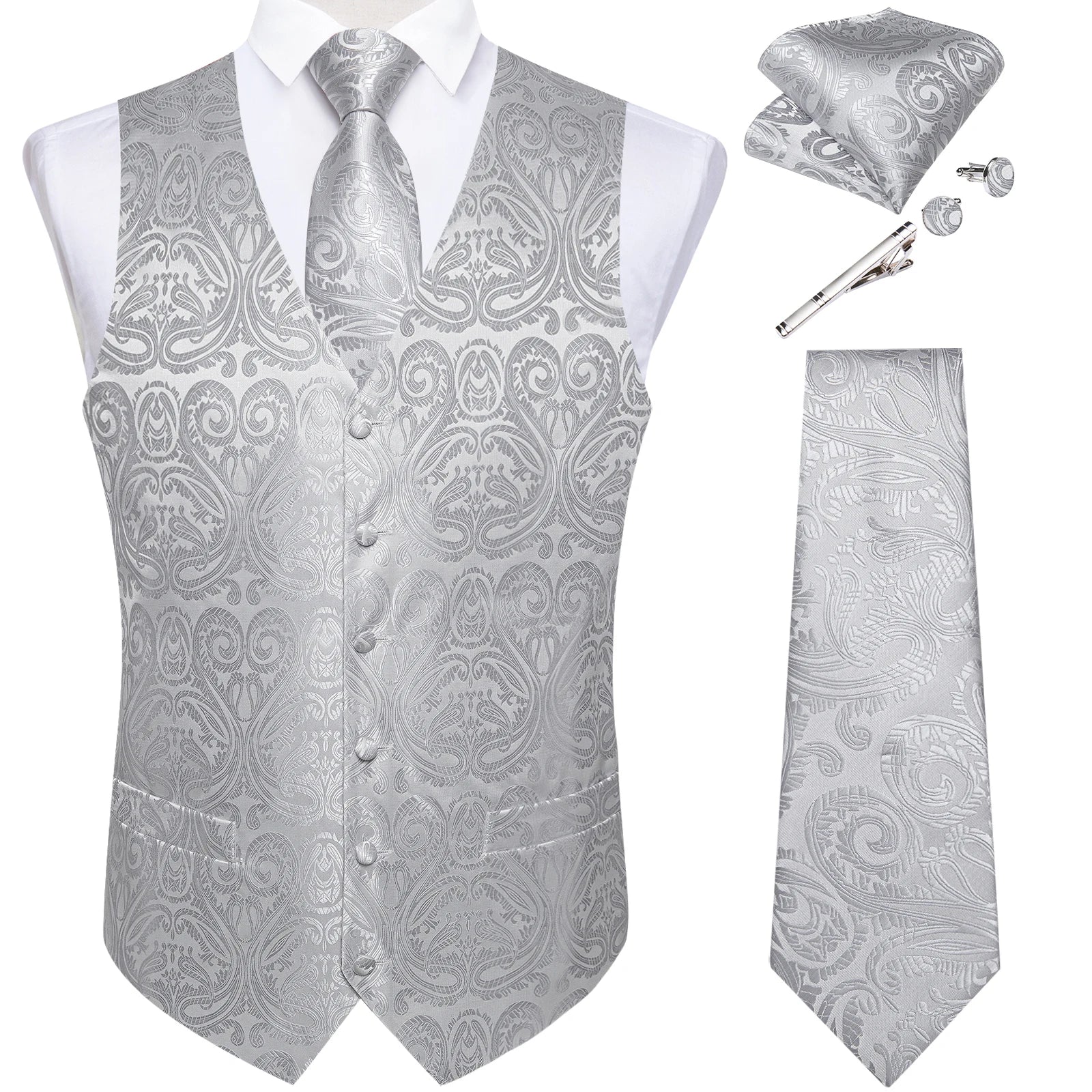 Gilet Luxe Mariage avec Accessoires