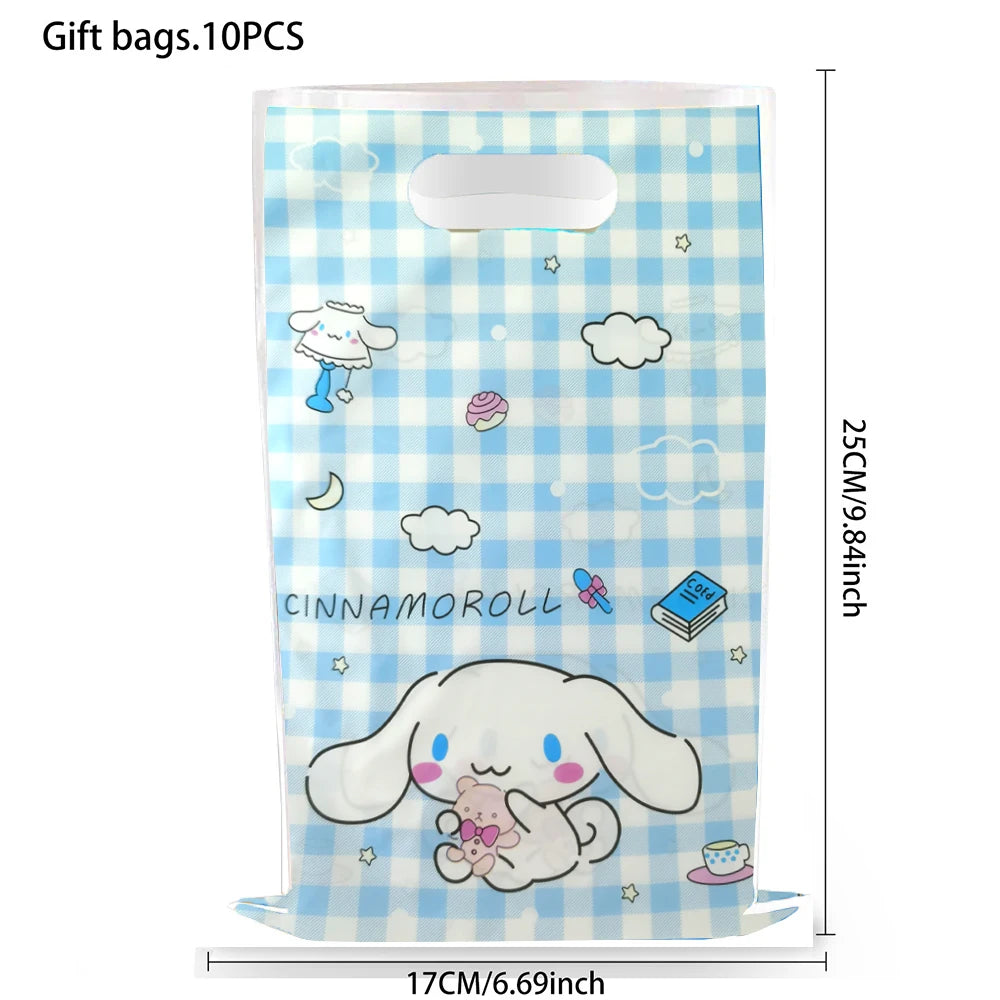 Sacs Cadeaux Miniso Kuromi & Hello Kitty Fête 25cm