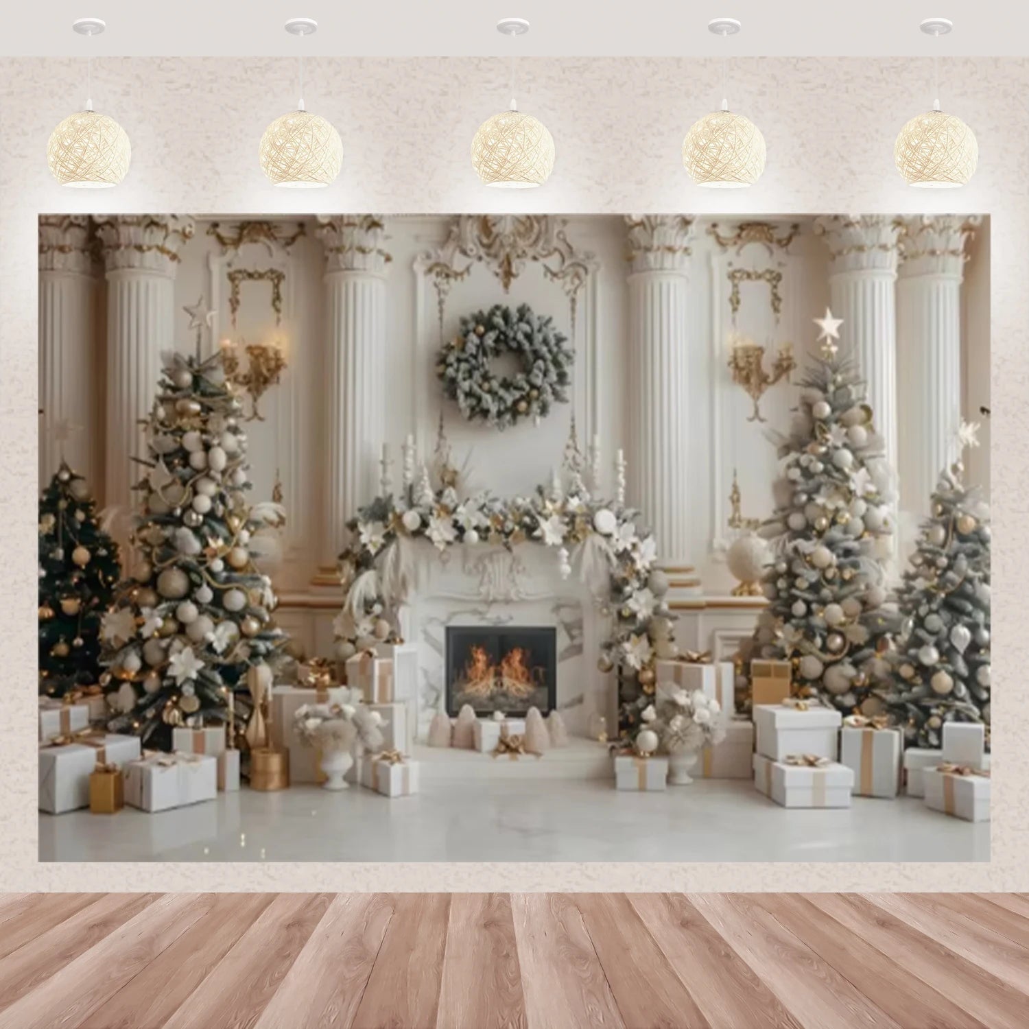 Décor Festif Hiver : Arbre & Fenêtre