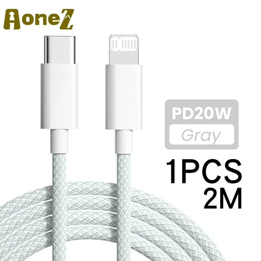 Câble USB C Lightning 20W - Charge Rapide Nylon 3A