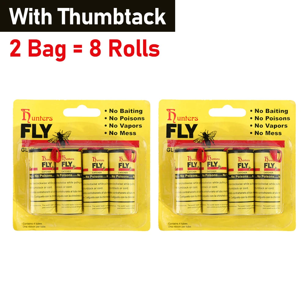 StickyFly Paper: Double-Sided Insect Trap Rolls