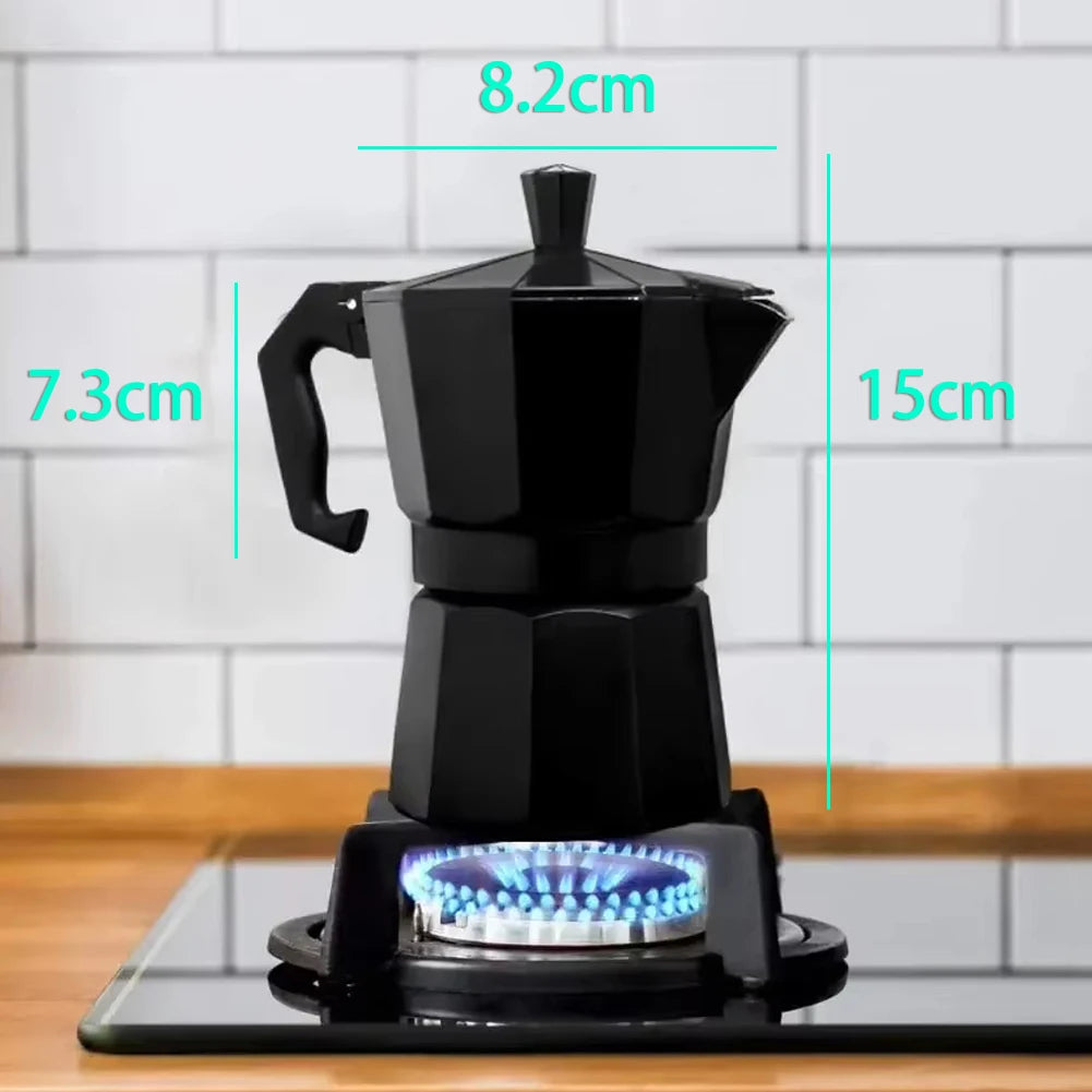 Cafetière Moka 150ml - Anti-fuite & Résistante Chaleur