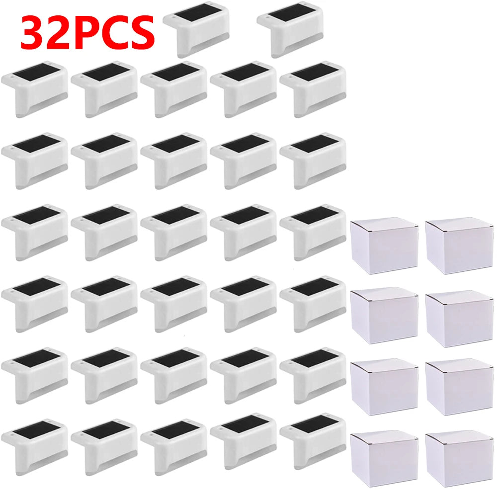 Lumière Solaire LED Escalier Blanc Chaud