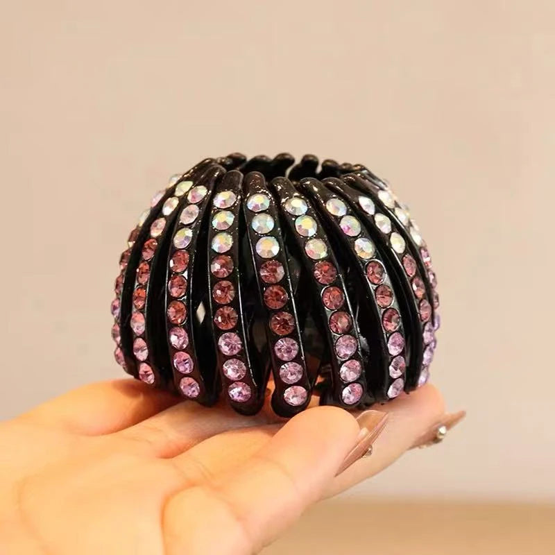 Pince à cheveux strass élégante pour femmes et filles