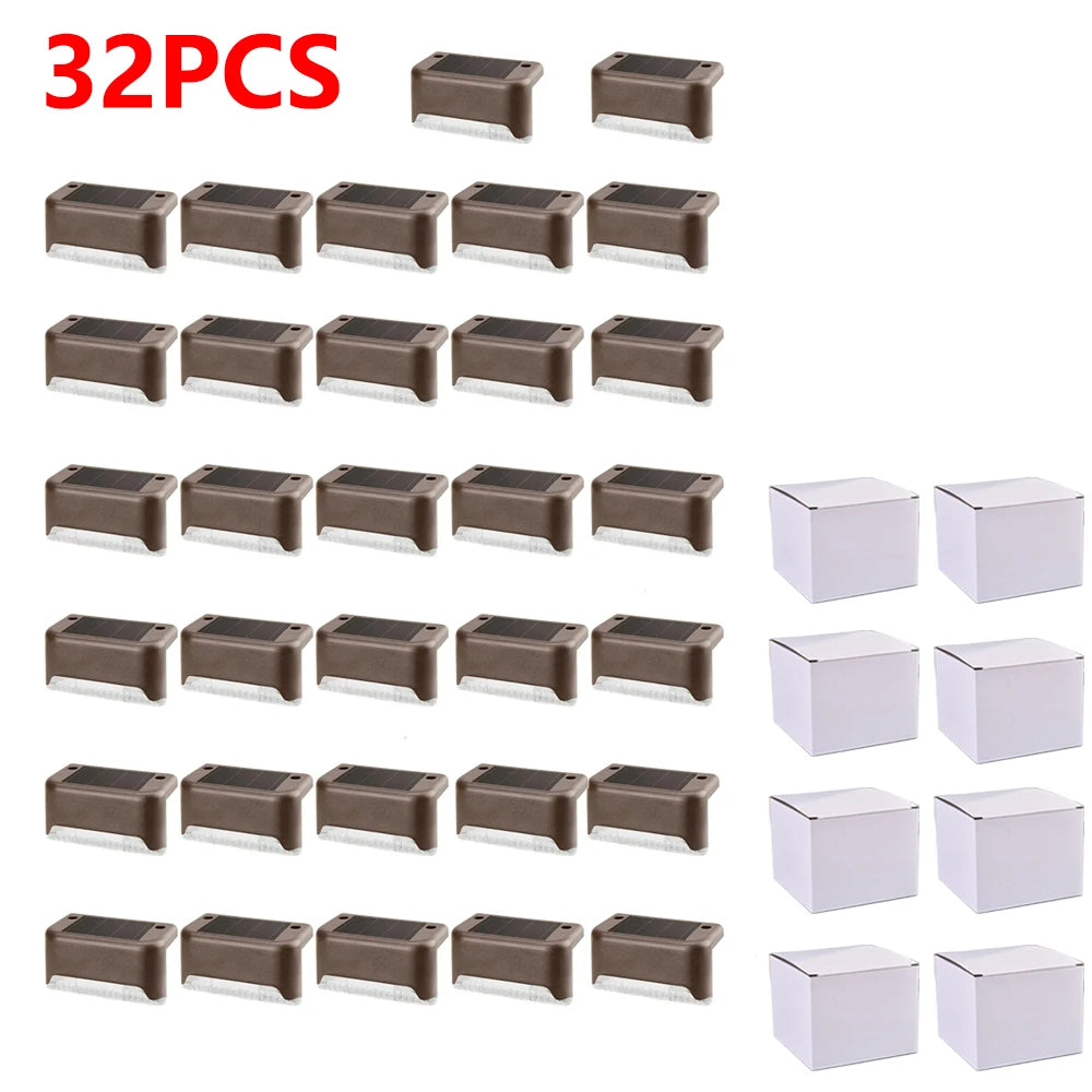 Lumière Solaire LED Escalier Blanc Chaud