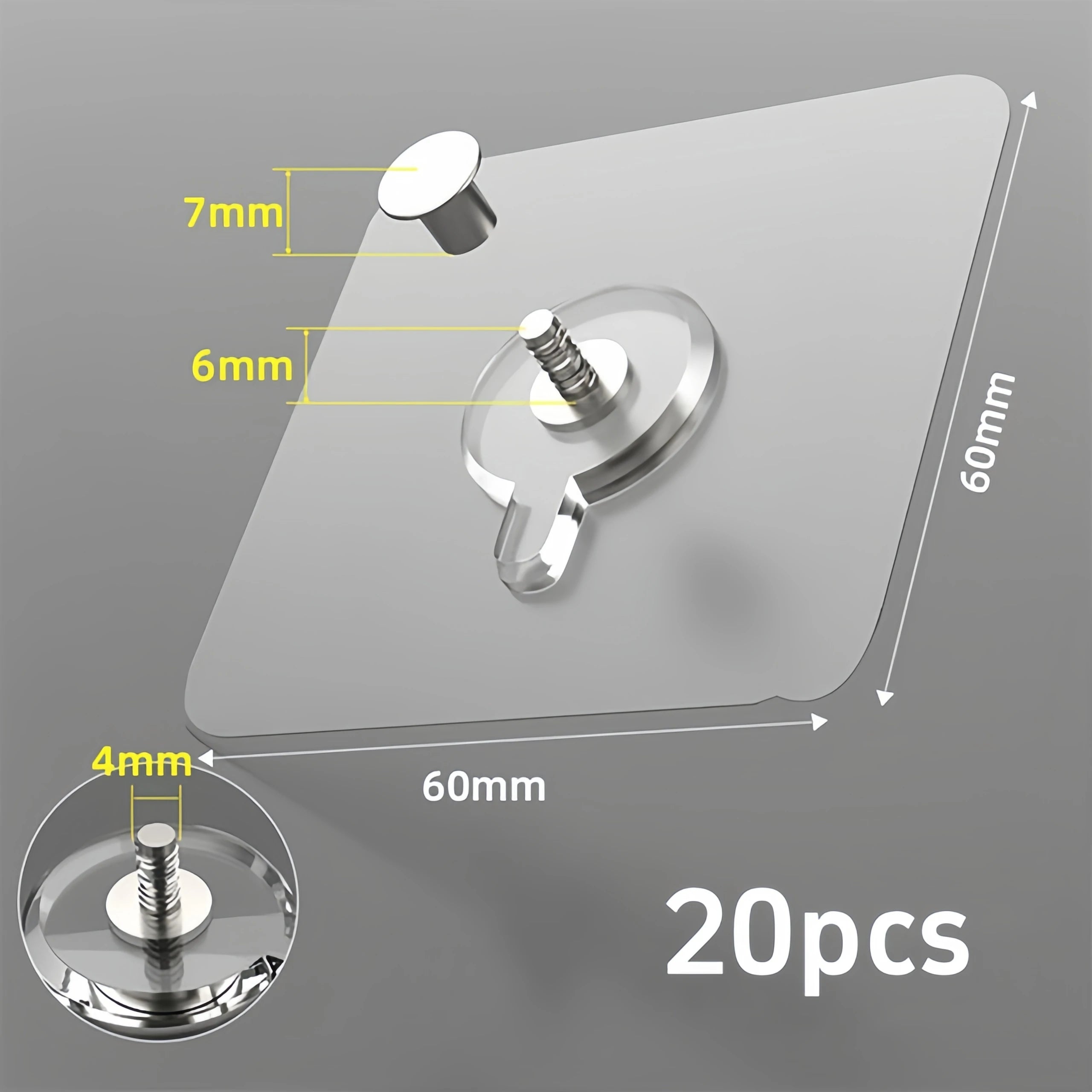 Strong Adhesive Wall Hooks for Photos & Decor