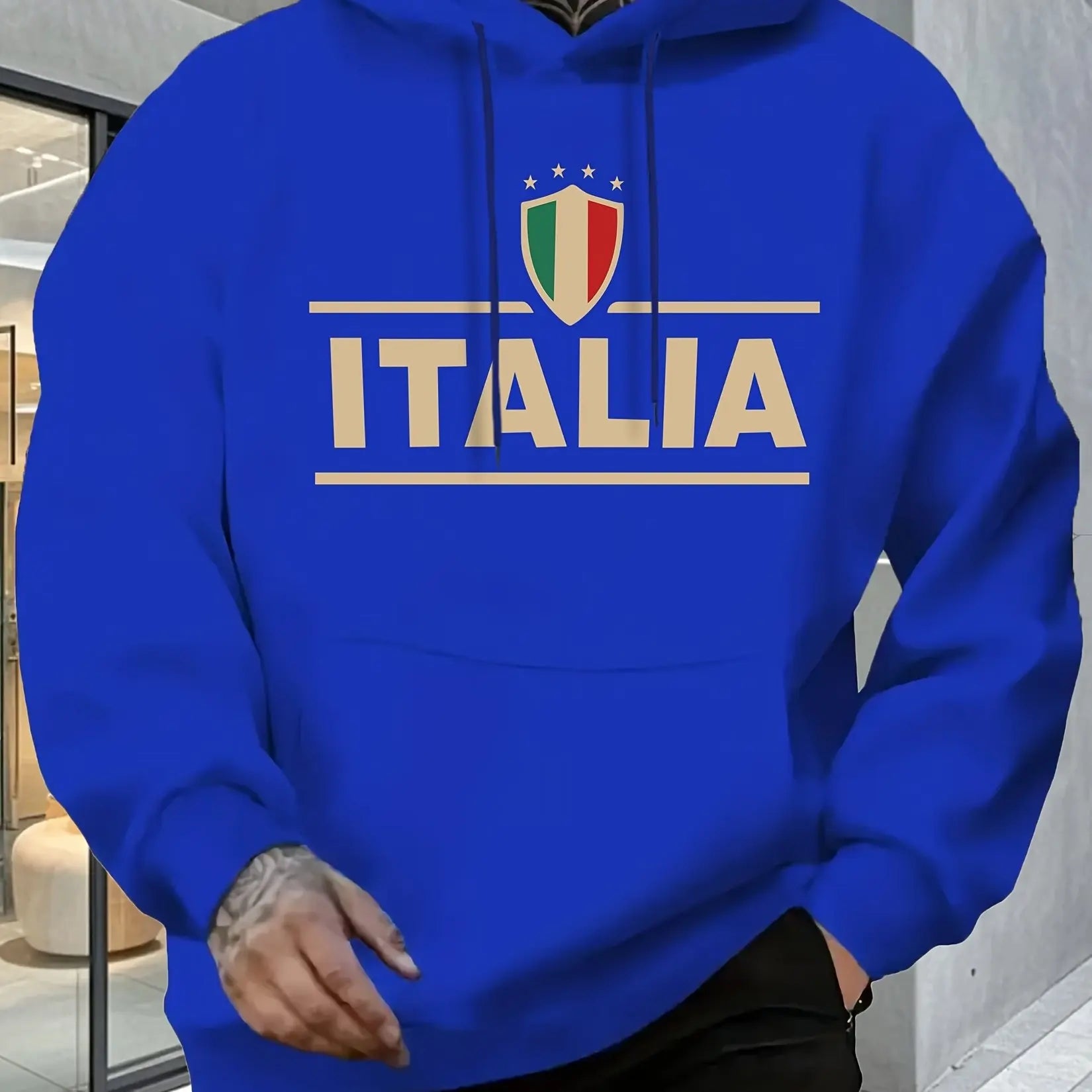 Sweat-shirt Homme Italie - Graphique Élégant et Confortable