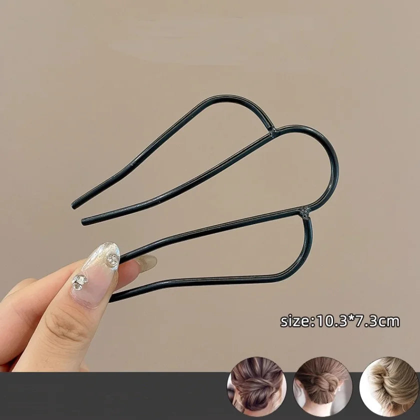 Épingle à chignon U en métal perlé